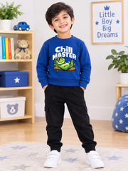 Chill Master Royal Blue Sweatshirt For Kids