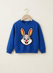 Rabbit Royal Blue Sweatshirt For Kids