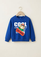 Cool Dear Royal Blue Sweatshirt For Kids