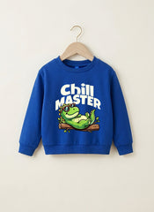 Chill Master Royal Blue Sweatshirt For Kids