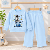 Big Dream light Blue Sweatshirt With Blue Trouser Set For Kids