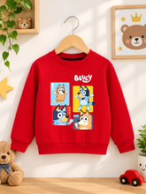 BLUEY Red Sweatshirt For Kids
