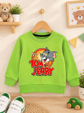Tom and Jerry Lime Green Sweatshirt For Kids