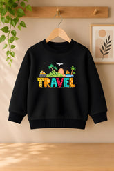 Travel Black Sweatshirt For Kids