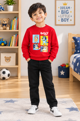 BLUEY Red Sweatshirt For Kids