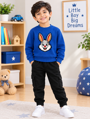 Rabbit Royal Blue Sweatshirt For Kids