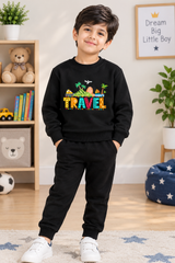 Travel Black Sweatshirt For Kids