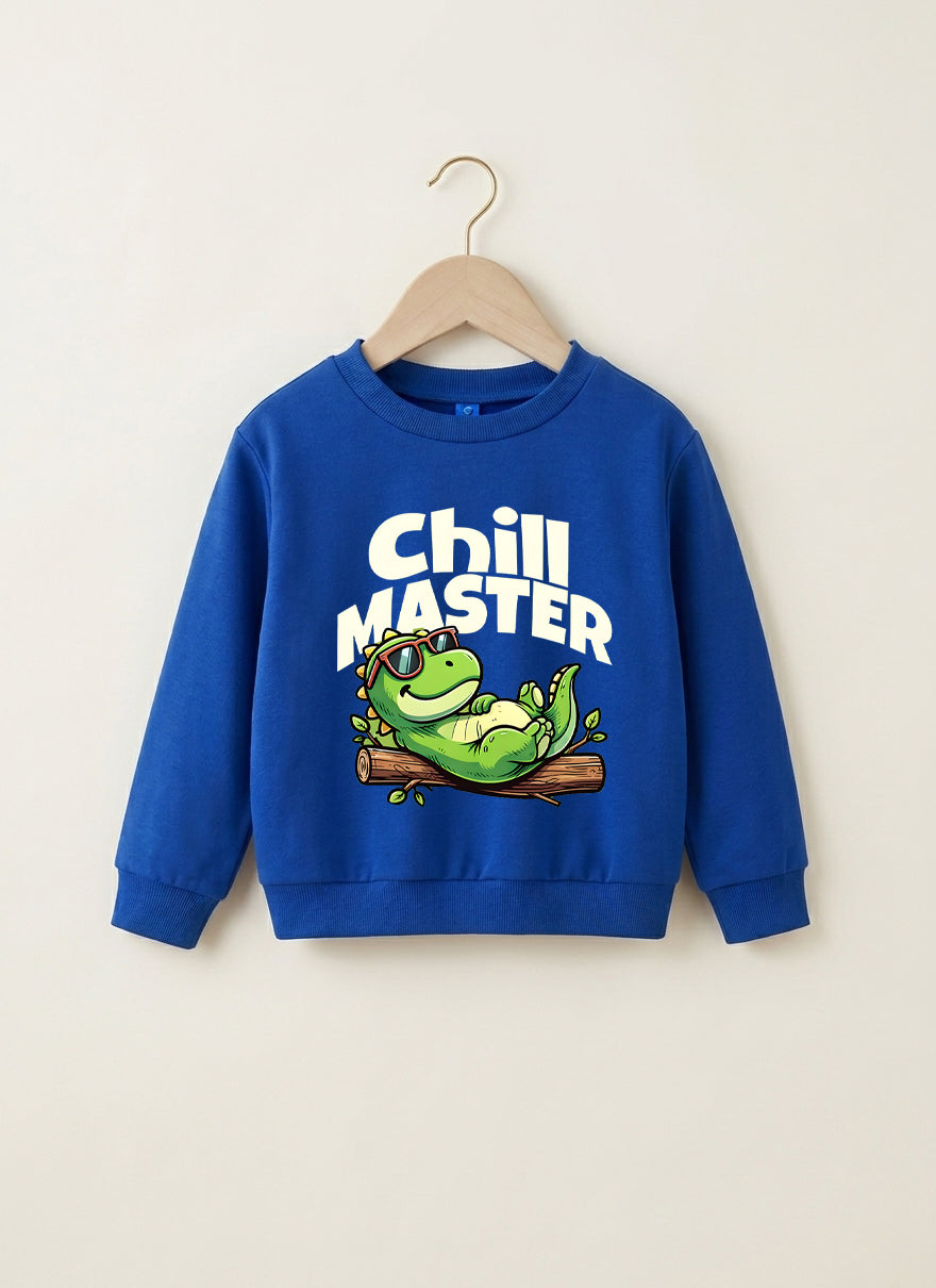 Chill Master Royal Blue Sweatshirt For Kids