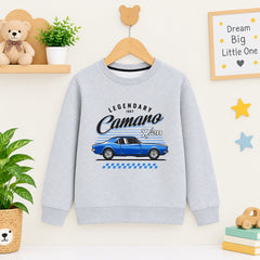 Camaro Car Grey Sweatshirt For Kids