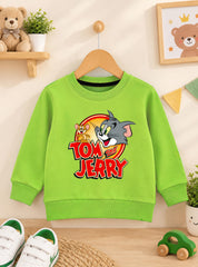 Tom and Jerry Lime Green Sweatshirt For Kids